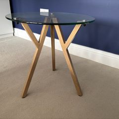 Side table - round / glass