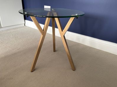 Side table - round / glass