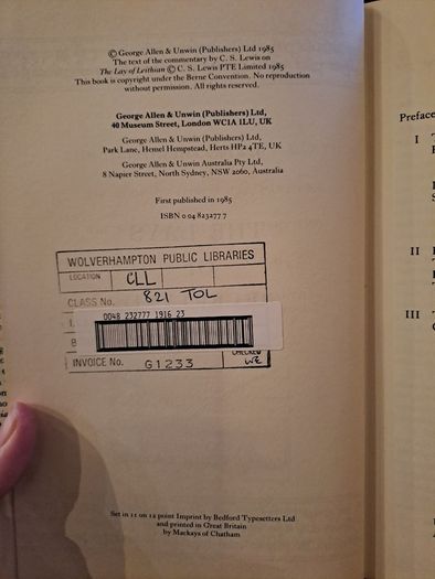 1st ed The Lays of Beleriand J.R.R. Tolkien