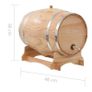 Wine Barrel with Tap Solid Pinewood 35 L Image 9