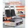 Commercial Panini Grill, 3600W Electric Sandwich Panini Maker, Stainless Steel Double Sandwich Press Grill, Panini Grill with Temp Control, 48x23cm Flat Enamel Plate for Hamburger Steak Bacon Image 3