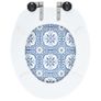 WC Toilet Seats 2 pcs with Soft Close Lids MDF Porcelain Design Image 6