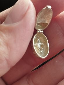 Vintage Sterling Silver 925 Cradle Basket Pendant or Charm.