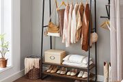 New Industrial Clothes Rail With 2 Shelves- FREE P&amp;P