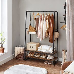 New Industrial Clothes Rail With 2 Shelves- FREE P&P