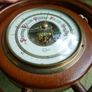Vintage Barigo barometer. Brass and wood surround. Image 8