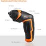 3.6V electric screwdriver, 2000mAh, 34 accessories, with front LED light, battery indicator, USB cable, storage box, suitable for small household projects Image 9