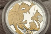 Gibraltar 2020 Silver Proof with Gold Detailing Sovereign .999 silver 24 carat Fairmined Gold in Original Holder