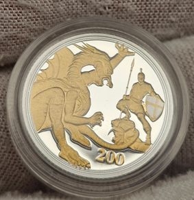 Gibraltar 2020 Silver Proof with Gold Detailing Sovereign .999 silver 24 carat Fairmined Gold in Original Holder