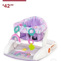 Bright Starts Purple Paradise Learn-to-Sit Activity Floor Seat with added toys as shown