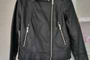 Dunnes Stores faux leather black biker jacket
