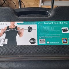 weights, curl barbell 18.5 kg