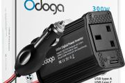 300W Car Power Inverter 12V to 240V / 230V Converter, USB-A and USB-C 3A Charging Ports - Charge Your Laptop, iPad, iPhone, Tablet, Consoles &amp; More - Durable and Powerful - Black Aluminum Body