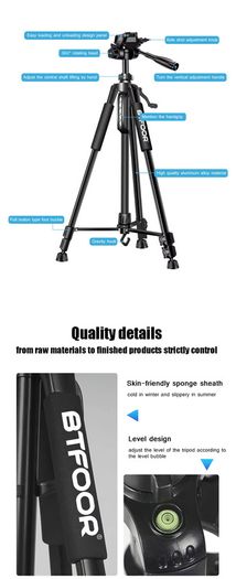 Phone Travel Self Tripod Aluminum Tall 55 140CM Stand With Quick Plates Mount Pan Head For Canon Nikon DSLR SLR Digital Camera