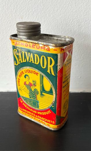 1930's - 1950's Vintage French Polish Tin