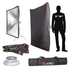PIXAPRO 120x180cm Large Rectangular Quick Set-Up Softbox with 4cm Grid