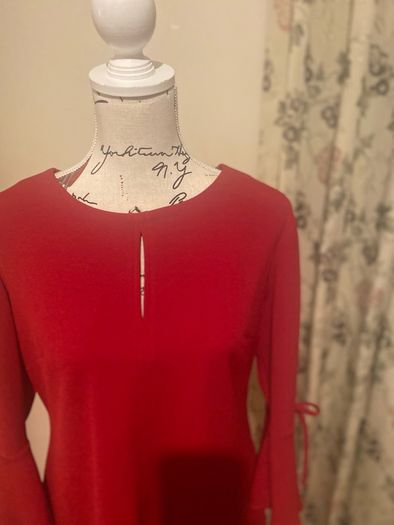 Red dress from the Estelle Collection