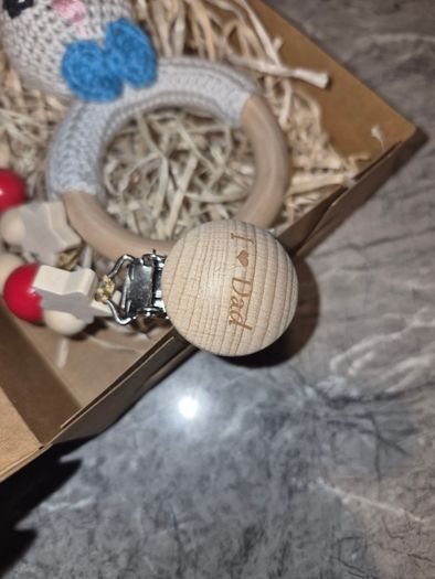 All handmade  Rattle & soother chain 15 each
