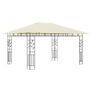 Gazebo with Mosquito Net and String Lights 4x3x2.73 m Cream 180 g/m Sq Image 4