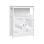 Bathroom cabinet with double door Bathroom cabinet with open compartment  white or grey Image 4
