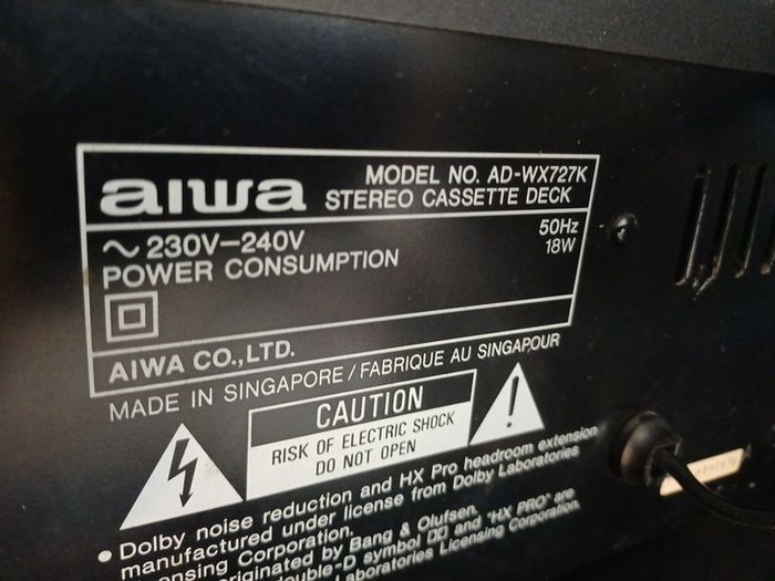 Aiwa double cassette deck