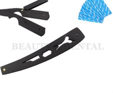 Barber Razor Wet Shaving Knife Razor Mens Stainless Steel Incl.10 Half Blades