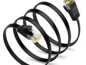 New 1m Flat CAT 6A Shielded Ethernet PC Router Internet Cord Cable RJ45 #1388