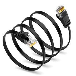 New 1m Flat CAT 6A Shielded Ethernet PC Router Internet Cord Cable RJ45 #1388