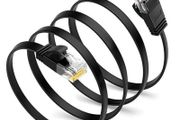 New 1m Flat CAT 6A Shielded Ethernet PC Router Internet Cord Cable RJ45 #1388