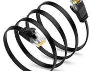 main image for ad New 1m Flat CAT 6A Shielded Ethernet PC Router Internet Cord Cable RJ45 #1388