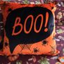 Bedlam Brand Boo Halloween Cushion in Orange Image 6