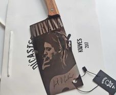 Personalized Cleaver Knife Nirvana Kurt Cobain Engraved Cleaver Knife