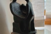 Henry Moore "Family Group" Sculpture on Marble Base