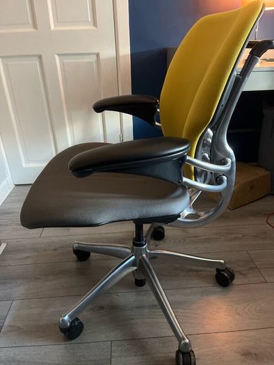 Ergonomic Humanscale Office Chair - Black & Yellow