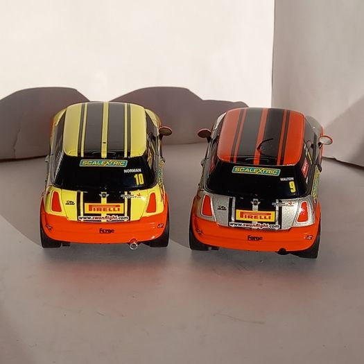 Scalextric Mini Challenge Set with extension.  Mini Cooper Edition