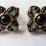 Vintage PAST TIMES Gold-Plated Earrings, Vintage 1980s Image 7