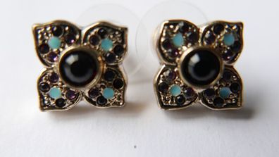 Vintage PAST TIMES Gold-Plated Earrings, Vintage 1980s