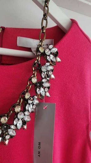 WD NY cerise peplum top Sz L (Fit 14-16UK) - Bnwt