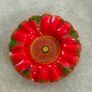 Handmade Poppy-Shaped Plate - Floral Design Glass Dish as Trinklet dish signed Image 7
