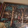 Vintage Haitian Art Painting on Fabric - Signed Image 4