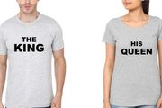 The King And His Queen Couple Tees Tops T-shirts Great Gift Present For Valentines Day Idea