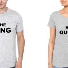 The King And His Queen Couple Tees Tops T-shirts Great Gift Present For Valentines Day Idea