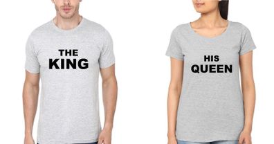 The King And His Queen Couple Tees Tops T-shirts Great Gift Present For Valentines Day Idea