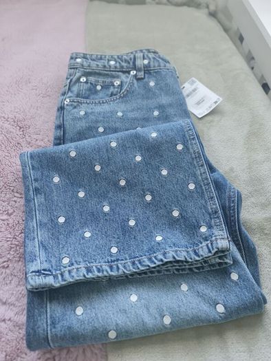 mango jeans polka dot