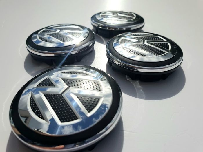 Set/4 x NEW STYLE 56mm VW wheel caps Volkswagen cap hub  6CD601171