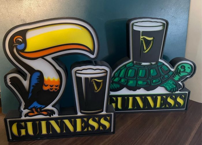 Guinness Retro Style Tortoise Lightbox