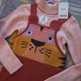 Next Tiger Pinafore Dress and Fine Knit Jumper-Top Set Image 2