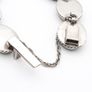 Vintage Signed Mexico Sterling Silver Onyx Chunky Bracelet Image 5