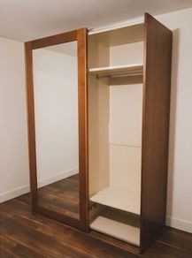 Cherry wood sliding wardrobe