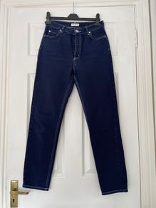 Sandro Celestine High-Rise Jeans - Navy Blue -  Size 36 - UK 8